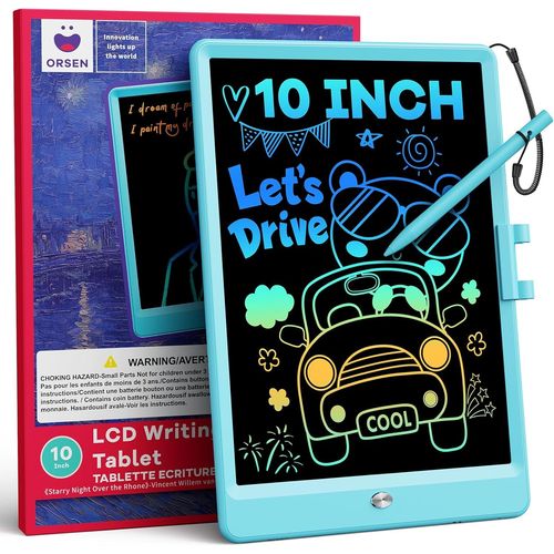 ERYI-Tablette D'criture Lcd 10 Pouces, Ardoise Magique Effaable Pour Enfants, Tableau Cratif Et Jouet ducatif, Ide Cadeau D'Anniversaire Pour Garons Et Filles De 3 4 5 6 7 8 Ans (Bleu)