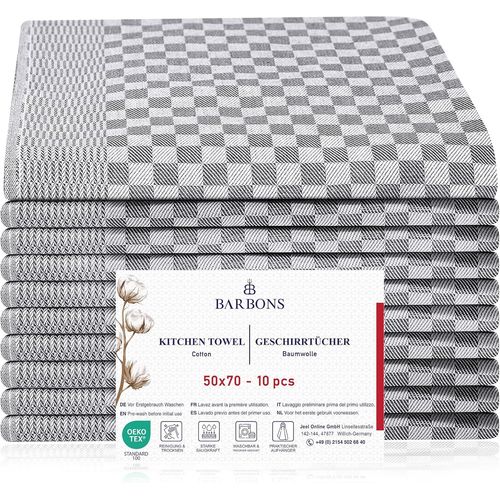 Eryi-Torchon De Cuisine Professionnel Lot De 10-50x70 Cm 100% Coton Torchons  Vaisselle Super Absorbants - Certifi Oeko-Tex - Linge  Vaisselle Professionnel (Lot De 10 -Gris)
