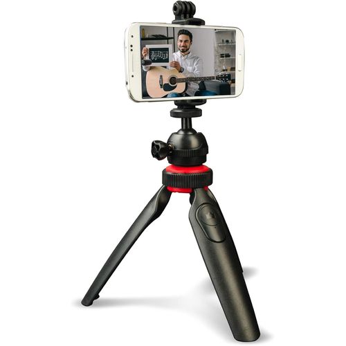 ERYI-Tp-Act5 Trpied - Tlcommande Bluetooth Amovible Compatible Avec Tlphones Portables, Camras D'Action Et Appareils Photo Reflex Numriques Noir