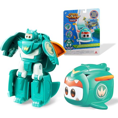 ERYI-Transformations Supercharged Tino Pet, Figurine De Jeu D'Environ 6 Cm Pour Enfants, Jouet-Avion Et Figurine-Robot Pour Les 3 Ans Et Plus, Garons Filles, Vert