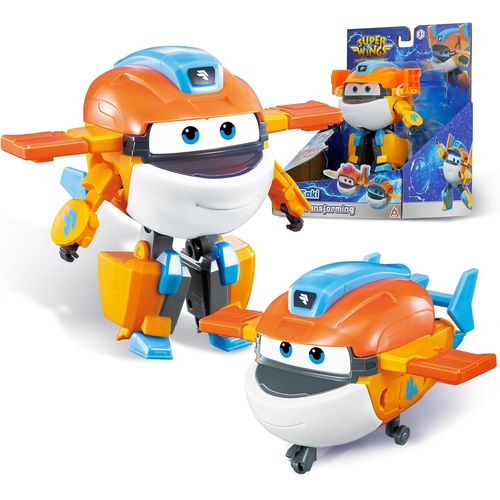 ERYI-Transformer Aeroplane Supercharged Taki, Hauteur Env. 12,7 Cm, Transformable Avion Jouet Et Figurine De Robot Pour Enfant Garons Filles  Partir De 3 Ans