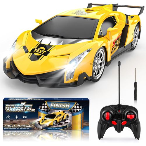 ERYI-Voiture Tlcommande, 1:18 Voiture De Course Cadeau Pour Enfants 3 4 5 6 7 8 Ans, Vhicule Tlguide Radiocommand Avec Led Lumire Rc Drift Cars Jeux Intrieur Extrieur Jouet Garon Fille