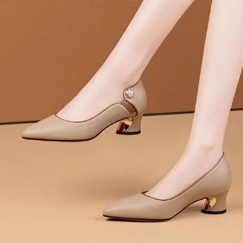Escarpins  Enfiler En Cuir Pu Pour Femmes,Chaussures D't Classiques,Dcontractes,Douces Et Confortables, La Mode Et De Haute Qualit,E5993 - 38
