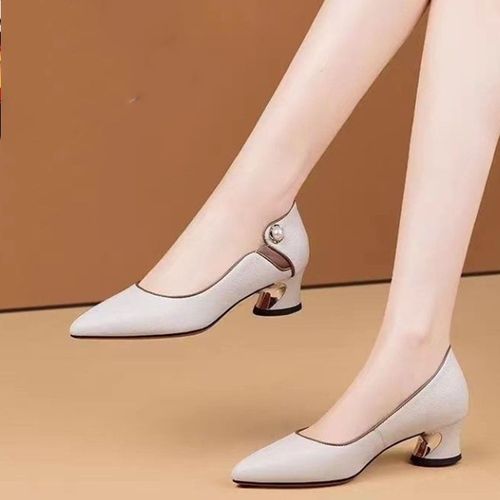 Escarpins  Enfiler En Cuir Pu Pour Femmes,Chaussures D't Classiques,Dcontractes,Douces Et Confortables, La Mode Et De Haute Qualit,E5993 - 40