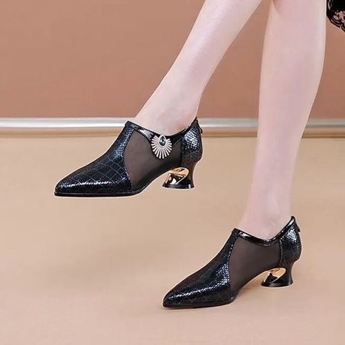 Escarpins  Enfiler En Cuir Pu Pour Femmes,Chaussures D't Classiques,Dcontractes,Douces Et Confortables, La Mode Et De Haute Qualit,E5993 - 36