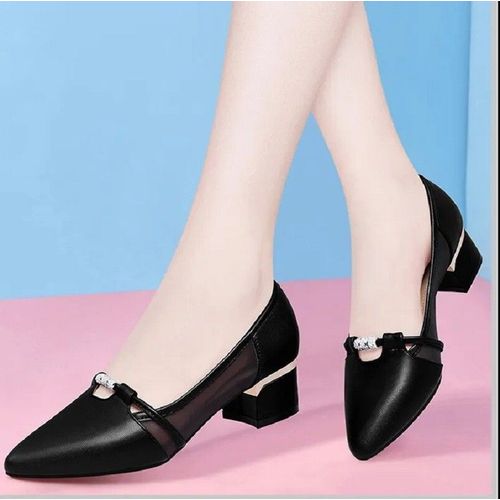 Escarpins  Enfiler En Cuir Pu Pour Femmes,Chaussures D't Classiques,Dcontractes,Douces Et Confortables, La Mode Et De Haute Qualit,E5993 - 35