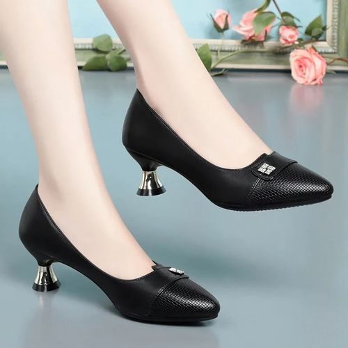 Escarpins  Enfiler En Cuir Pu Pour Femmes,Chaussures D't Classiques,Dcontractes,Douces Et Confortables, La Mode Et De Haute Qualit,E5993 - 39
