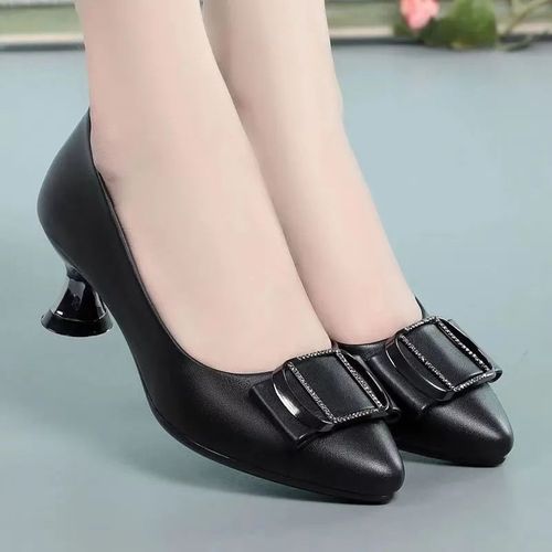 Escarpins  Enfiler En Cuir Pu Pour Femmes,Chaussures D't Classiques,Dcontractes,Douces Et Confortables, La Mode Et De Haute Qualit,E5993 - 37