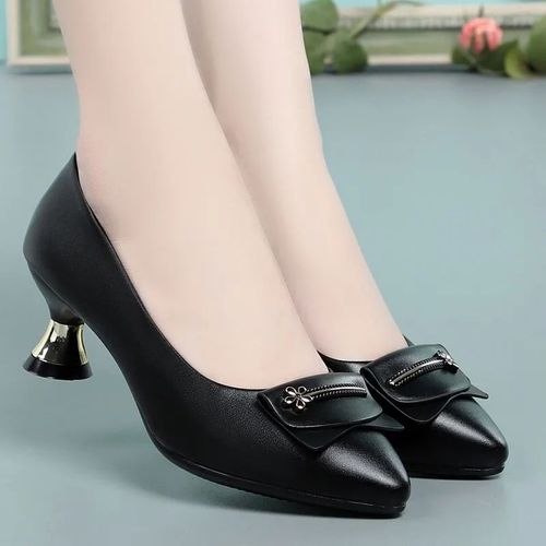 Escarpins  Enfiler En Cuir Pu Pour Femmes,Chaussures D't Classiques,Dcontractes,Douces Et Confortables, La Mode Et De Haute Qualit,E5993 - 35