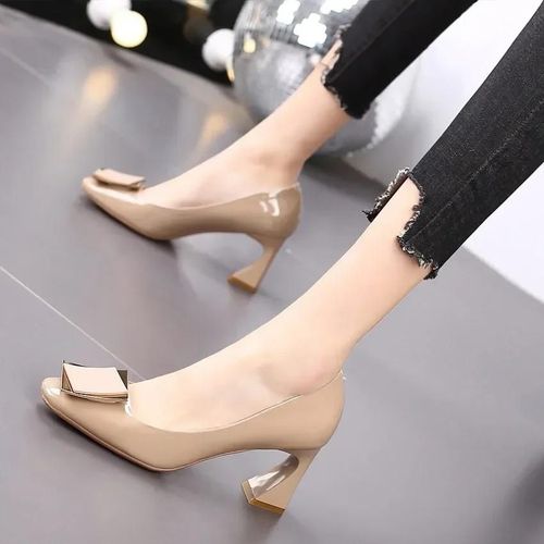 Escarpins  Plateforme paisse Pointus Pour Femmes,Chaussures Simples,Talons Hauts,Chaussures De Soire  Talons Strucoptiques,Printemps,Automne - 36