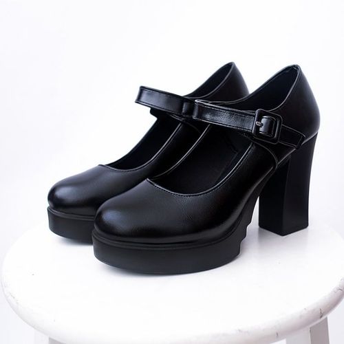 Escarpins  Plateforme Pour Femmes,Chaussures  Bouche Peu Profonde,Chaussures  Sangle Strucstrap,Chaussures Parker Rondes Pour Femmes,Printemps Et t,En Vente,2023 - 35