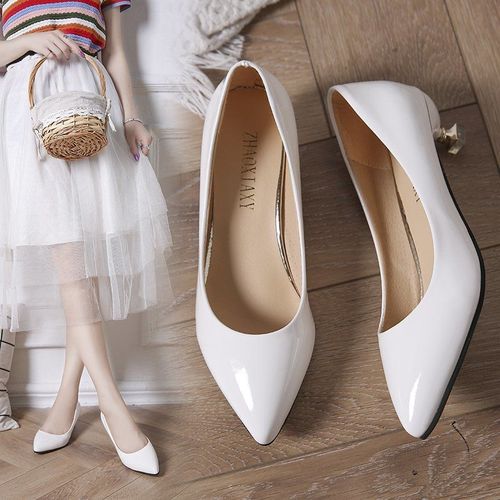 Escarpins  Talons Bas Simples Et Confortables Pour Femme,Chaussures  Talons Aiguilles De Demoiselle D'honneur,Mariage,Travail De Carrire,Rose,3cm - 38