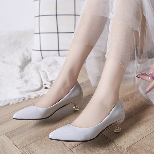 Escarpins  Talons Bas Simples Et Confortables Pour Femme,Chaussures  Talons Aiguilles De Demoiselle D'honneur,Mariage,Travail De Carrire,Rose,3cm - 39