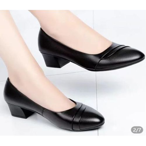 Escarpins  Talons Carrs En Cuir Pu Noir Pour Femmes,Chaussures D't Confortables,Vin Rouge,Dcontract,Europen,Mignon,Mn Round Parker,Dame,E6960 - 38
