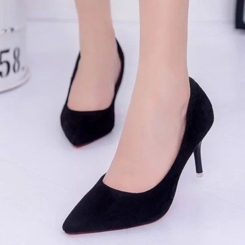 Escarpins  Talons Hauts En Faux Daim Pour Femmes,Escarpins Parker,Stiletchassis,Escarpins De Base Pour Femmes,Blanc,Noir,Rouge,Rose,Bleu,Grande Taille - 34