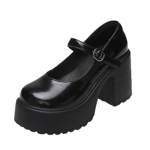 Escarpins  Talons Hauts Et Semelle paisse Pour Femme,Chaussures Lolita Blanches En Cuir Pu, Essence,Optique,Automne 2023 - 41