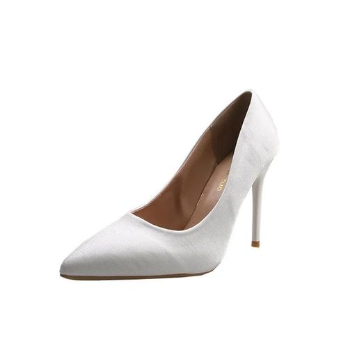Escarpins  Talons Hauts Pour Femme,Chaussures Noires Et Blanches, La Mode,Pour Mariage,7-10cm - 35