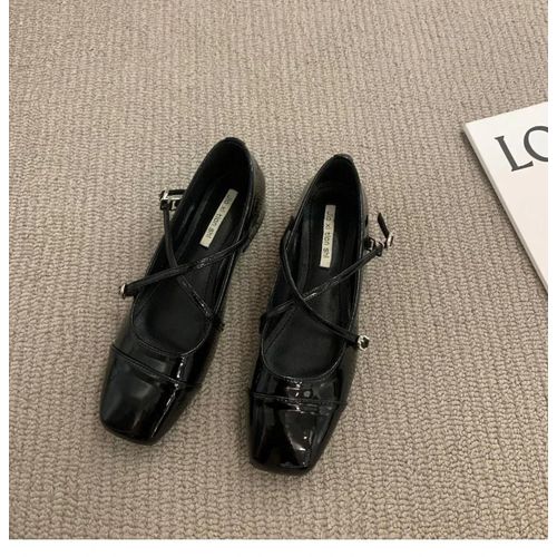 Escarpins  Talons Mi-Hauts Croiss Pour Femmes,Chaussures Mary Janes Square Parker,Dcontract,Haute Qualit,Printemps,Mode,Strucstrap,2024 - 36