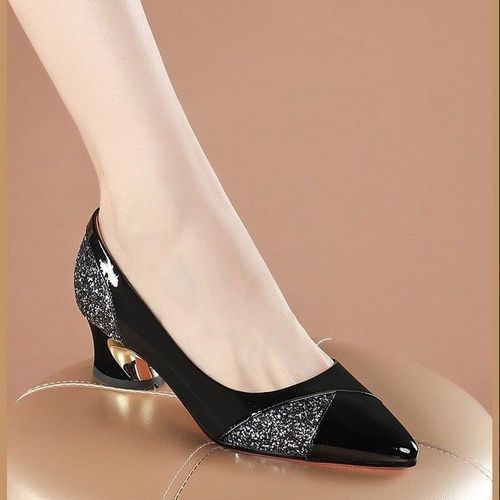 Escarpins  Talons Moyens Pour Femmes,Chaussures lgantes,Mocassins Pointus Peu Profonds,Robe Parker,Chaussure De Bureau,Mariage,Marie,Mode - 38