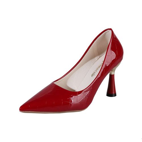 Escarpins Classiques  Carreaux Pour Femmes,Chaussures Dcontractes  Talons Hauts,Motif En Relief,Mode Surdimensionne,Automne,Hiver,2022 - 39