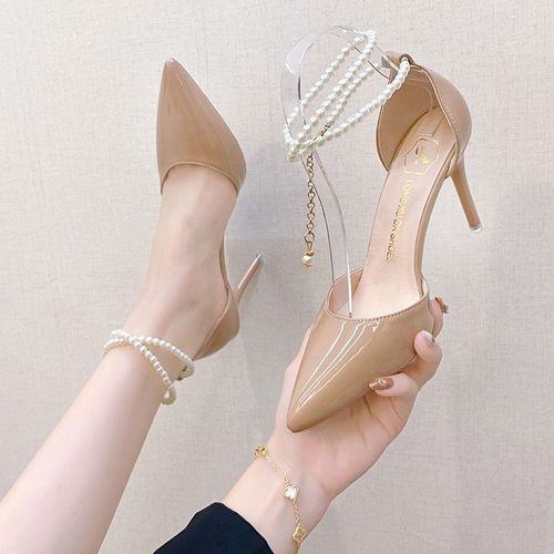 Escarpins Classiques  Talons Hauts Pour Femmes,Chaussures Provoqu lgantes,Mode Parker Pointue,Document Nude,Haute Qualit,2024 - 36