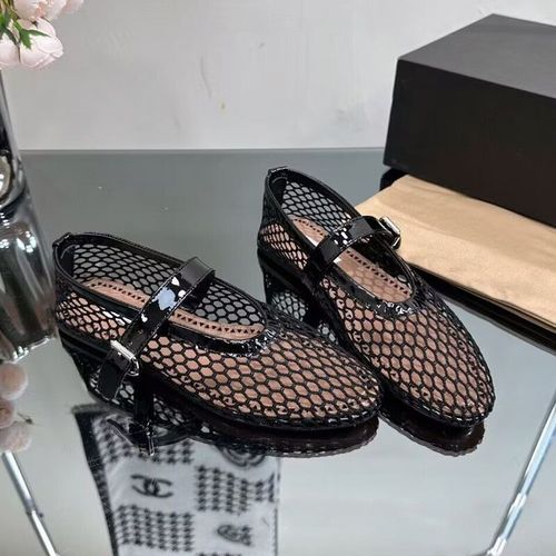 Escarpins De Ballet En Maille Pour Femmes,Bout Rond,Sangle  Boucle,Mode - 42