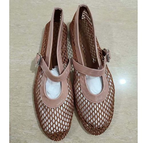 Escarpins De Ballet En Maille Pour Femmes,Bout Rond,Sangle  Boucle,Mode - 44