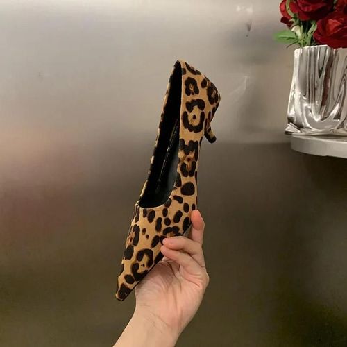 Escarpins Pointus  Enfiler Peu Profonds Pour Femmes,Chaussures  Talons Hauts Pour Dames,Chaussures De Bureau lgantes,Mode Printemps,2024 - 38