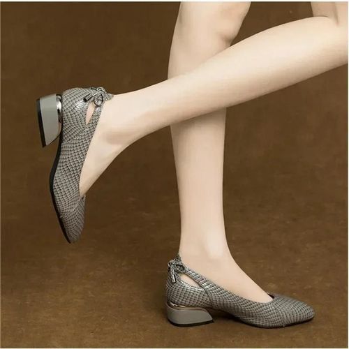 Escarpins Pointus En Cuir Souple Pour Femmes,Chaussures Simples  Bouche Peu Profonde,Chaussures Parker Pour Femmes,Printemps,Nouvelle Mode,2024 - 35