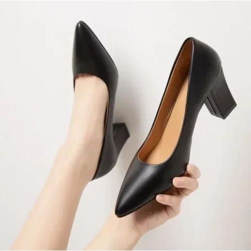 Escarpins Pointus En Cuir Verni Peu Profond Pour Femmes,Talons Super Hauts,Chaussures De Travail  Plateforme,Talon Fin,Mode lgante - 35