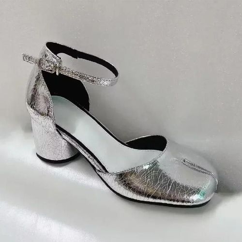 Escarpins Split Parker Ninja Tabi Pour Femmes,Talons De 6cm Et 3 1/2cm,Chaussures  Talons Hauts Ronds,Sandales Peu Profondes Avec Sangle - 36