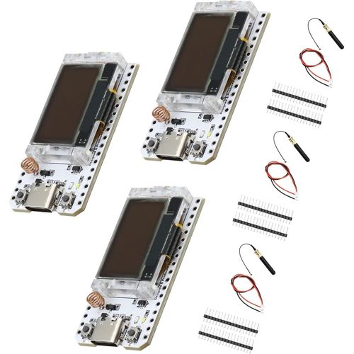 Esp32 V3 Lora Cartes De Dveloppement Binghe 2 Pices Lora Esp32 V3 Module Avec Esp32 Oled Display Et Antenne Usb Wi-Fi Bluetooth Module 1262 Chip 863 928Mhz Interface Type-C Compatible Avec Arduino
