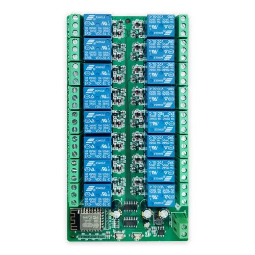 Esp8266 Wifi 16 Channel Cite La Puissance De La Carte De Dveloppement De Esp-12f Technique,16 Voies Cite Le Mode D'alimentation Technique 12v