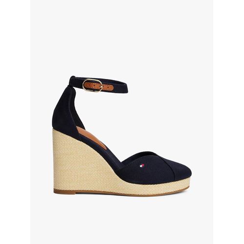 Espadrilles Compenses  Bride Cheville Flag High Wedge Espad Closed Toe/Space Blue - 36