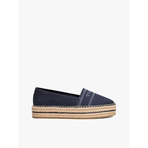 Espadrilles Compenses En Denim Denim Platform Espadrille/Space Blue - 36