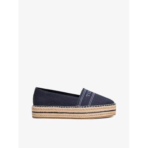 Espadrilles Compenses En Denim Denim Platform Espadrille/Space Blue - 37
