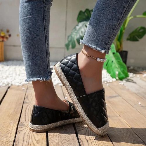 Espadrilles En Cuir De Chvre Classiques Pour Femmes,Mocassins  Enfiler,Chaussures De Poisson Plates Confortables,Chaussures De Suffolk,Qualit Suprieure,Design De Marque De Luxe,2023 - 42