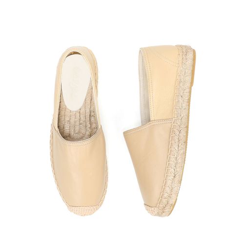 Espadrilles En Cuir Vritable Pour Femmes,Chaussures Plates Classiques,Tendance 2024