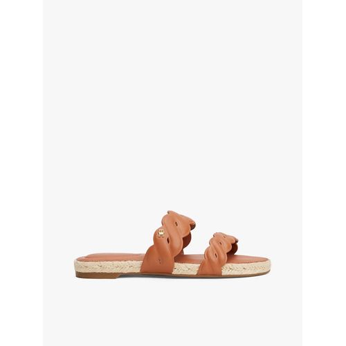 Espadrilles Mules En Cuir Gaufr Leather Rope Espadrille Mule/Cinnamon Bark - 37