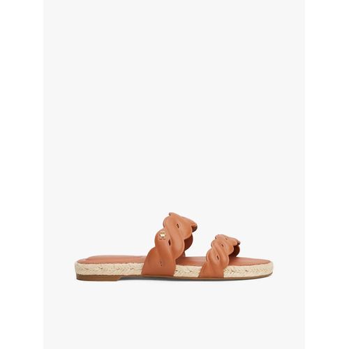 Espadrilles Mules En Cuir Gaufr Leather Rope Espadrille Mule/Cinnamon Bark - 40