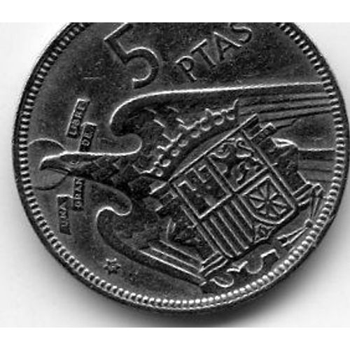 Espagne 5 Pesetas 1957 Franco