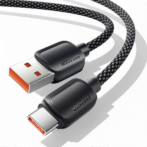 ESSAGER 3m A-C 7A 100W Date de Charge Rapide Cble USB-A vers Type-C Cordon TPE Tress