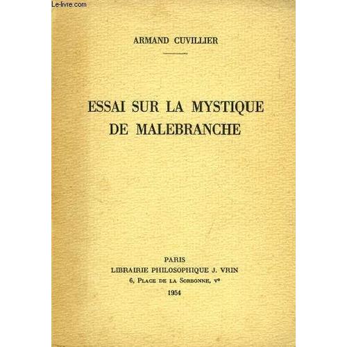 Essai Sur La Mystique De Malebranche - Sciences humaines et ...