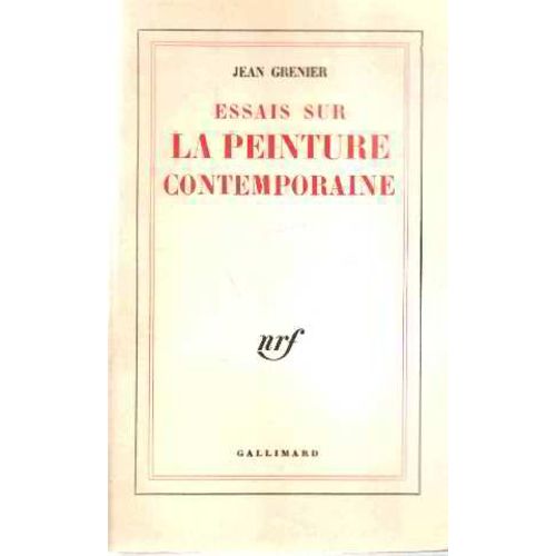 Essais Sur La Peinture Contemporaine   de jean grenier 