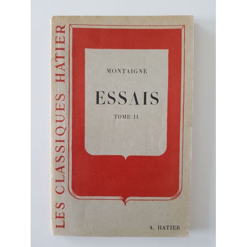 Essais Tome Ii   de montaigne  Format Broch 