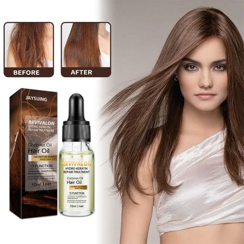 Essence De Soin Pour Cheveux, Huile De Noix De Coco, Anti-Pelliculaire, Anti-Perte De Cheveux, Rparation Des Dommages, Nourrissant, Hydratant, Fourchette Pour Cheveux Dryn A6e7, 10ml