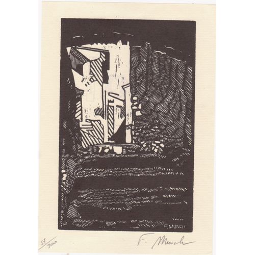 Estampe F.Munch Numrote 57/300  La Main - Avec Tampon 
