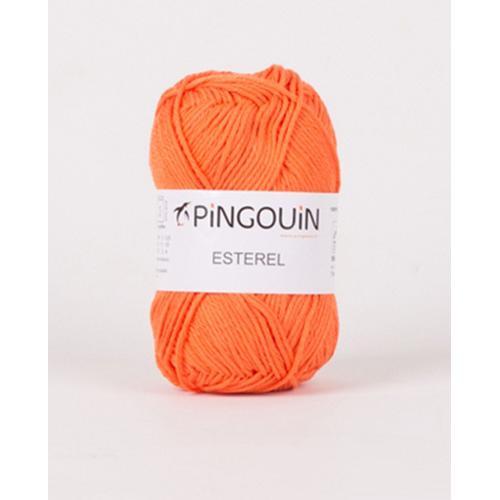 Pingouin - Pelote De Laine Pingo Esterel 3 De 50g - Laine  Tricoter - 100% Coton - Aiguille N3 - Couleur Orange