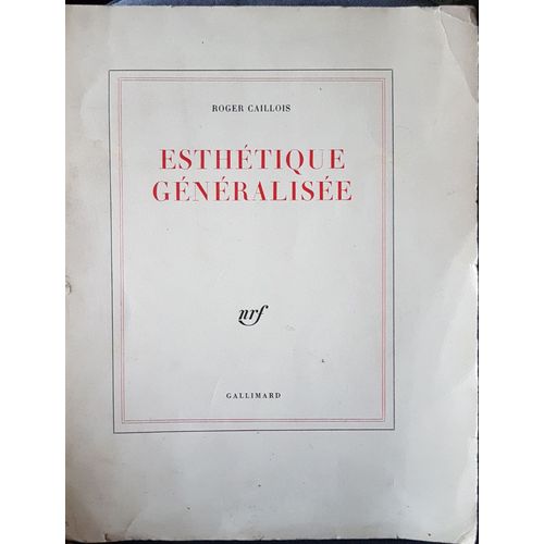 Esthtique Gnralise   de Roger Caillois  Format Broch 