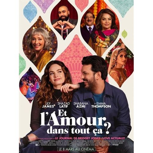 Et L'amour Dans Tout a - Affiche Originale De Cinma - Format 40x60 Cm - Un Film De Shekhar Kapur Avec Lily James, Shazad Latif, Shabana Azmi, Emma Thompson, Sajal Ali - Anne 2023